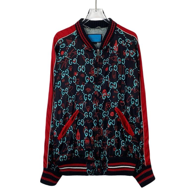 Gucci Gucci Black logo pattern double G full print mulberry silk Size US L / EU 52-54 / 3 - 1 Thumbnail