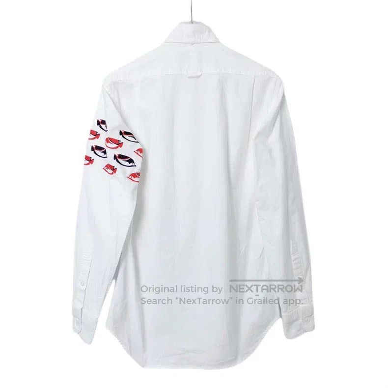 Thom Browne Thom Browne White tropical fish embroidery cotton shirt Size US S / EU 44-46 / 1 - 2 Thumbnail