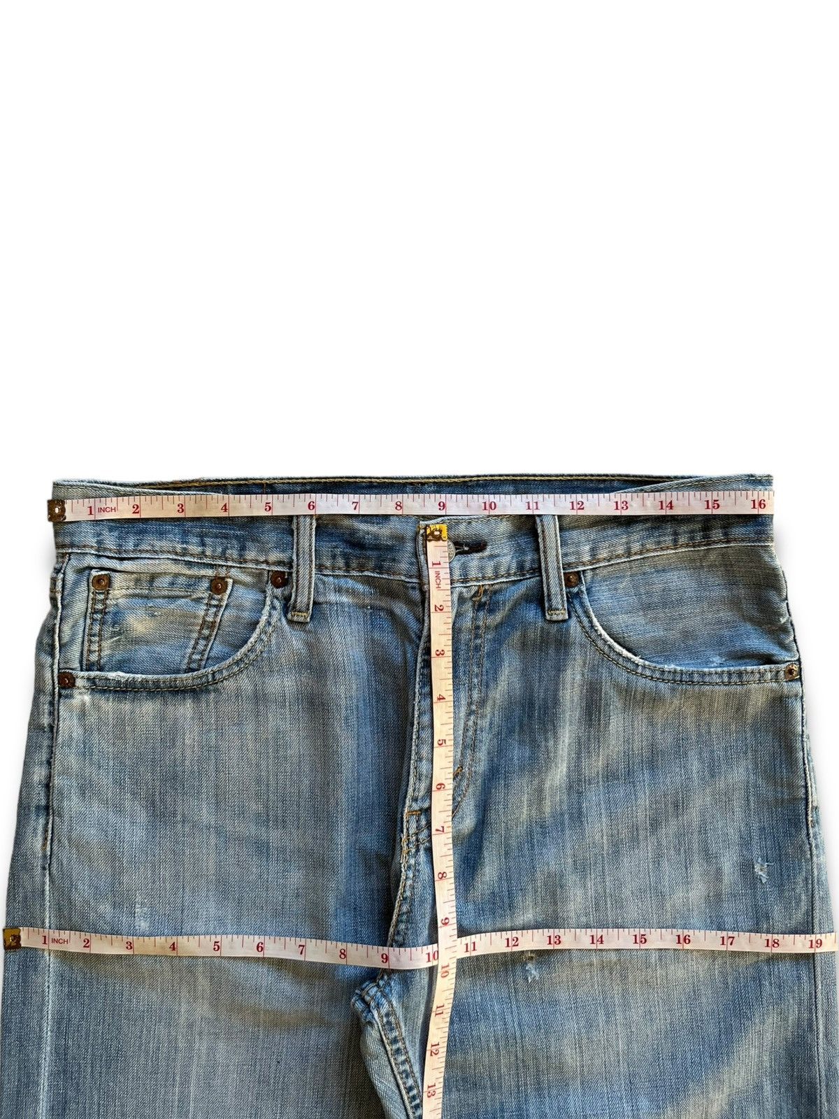 Levi's Vintage Levis Blue Wash Distressed Baggy Jean Shorts Jorts Size US 33 - 8 Thumbnail