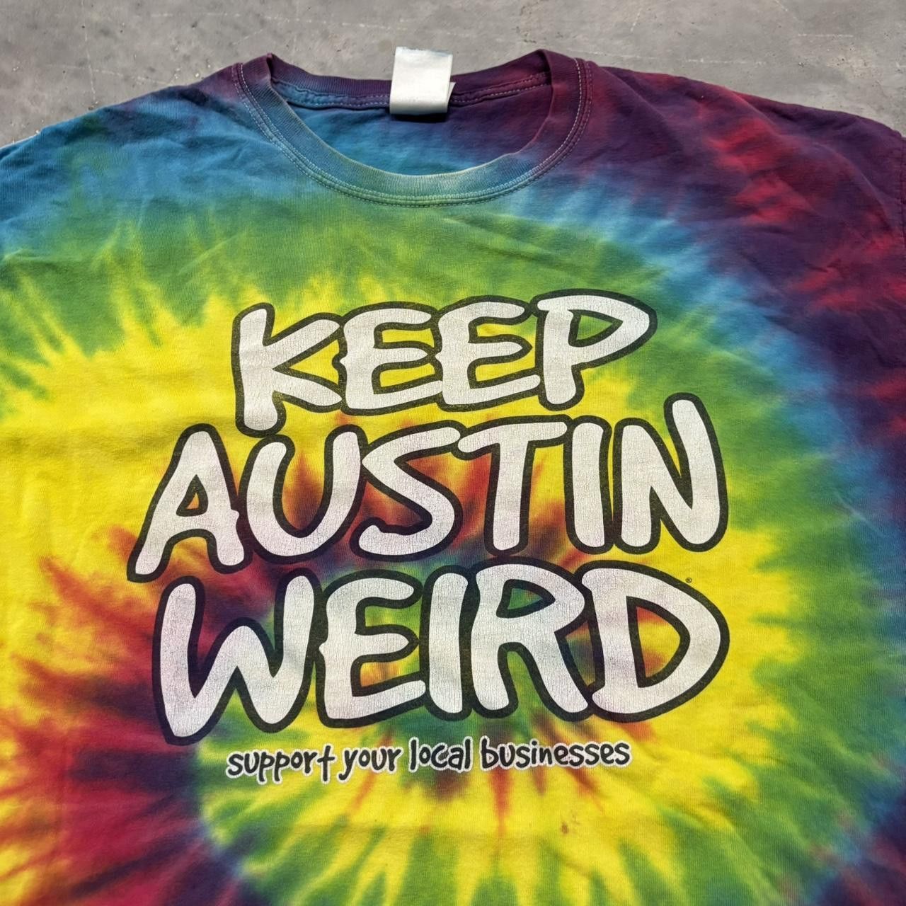 Japanese Brand × Vintage Crazy Vintage Y2K/2000s Tie Dye Hippie Style Graphic Tee! Size US XL / EU 56 / 4 - 2 Thumbnail