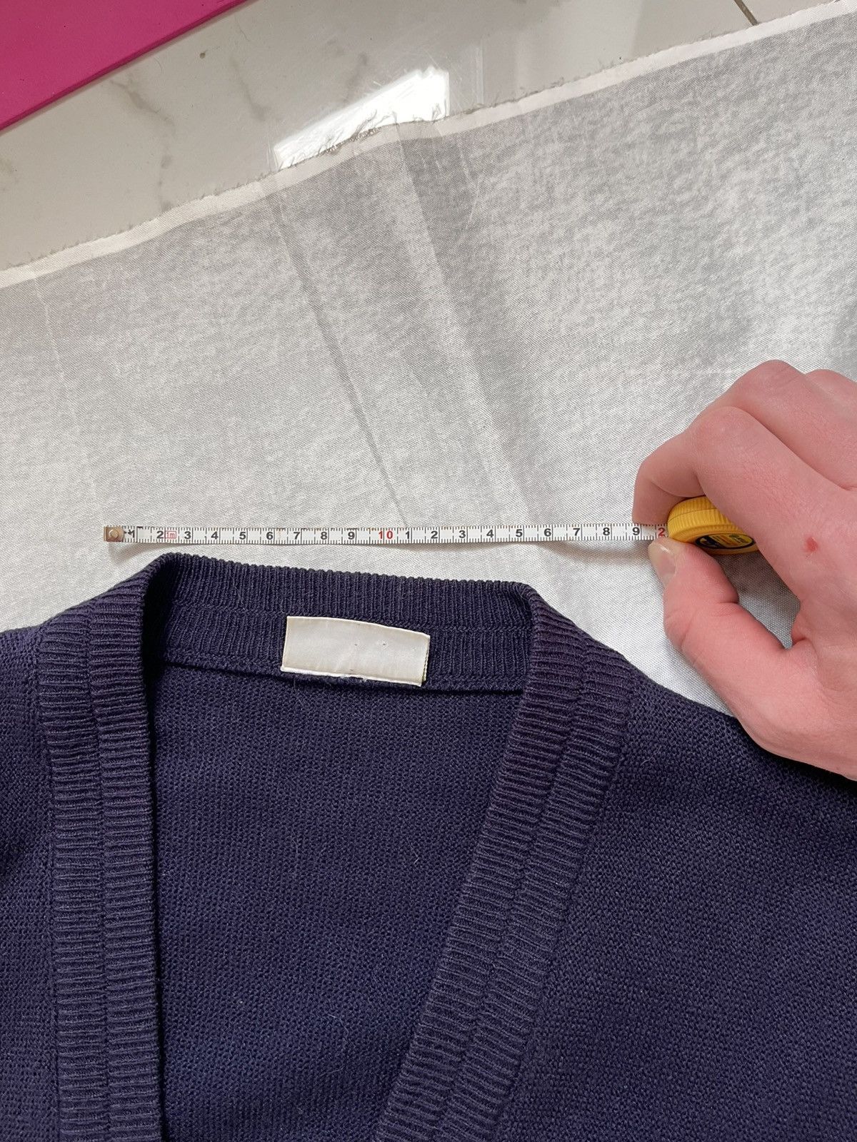 Lacoste Vintage Lacoste Navy Cardigan 90s Classic Logo Made in Spain Size US XL / EU 56 / 4 - 21 Thumbnail