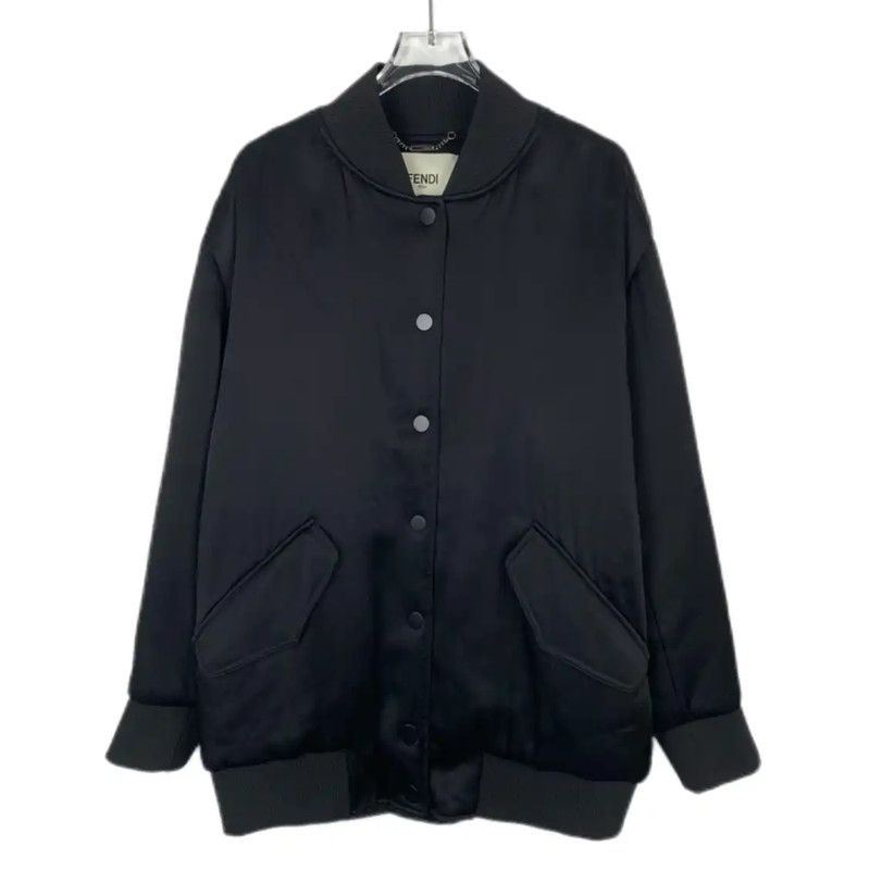Fendi Fendi Black Polyester Men's Jacket 0089 Size US XXS / EU 40 - 1 Thumbnail
