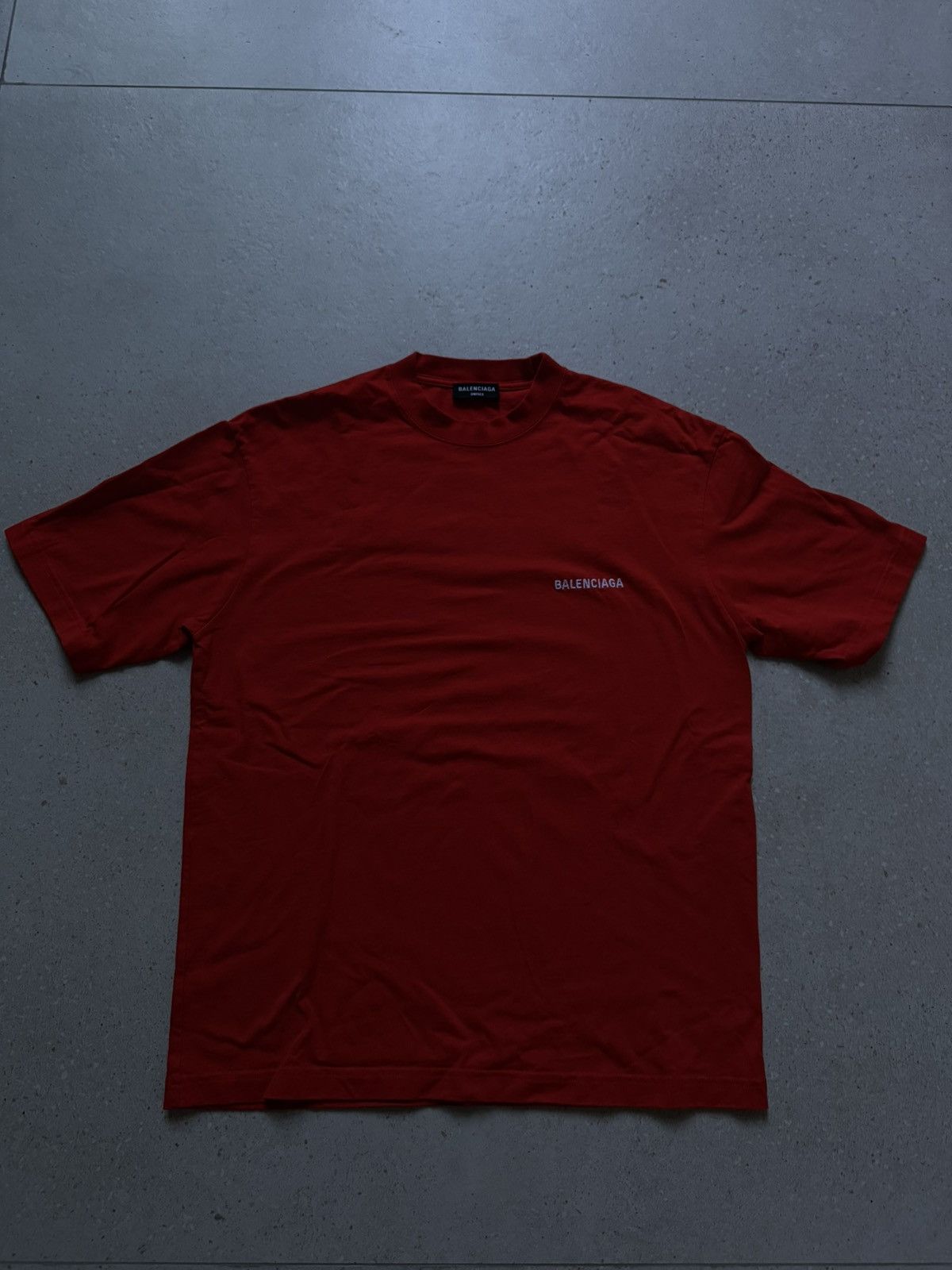 Balenciaga Balenciaga Embroidered Logo Red T-Shirt Size US M / EU 48-50 / 2 - 1 Thumbnail