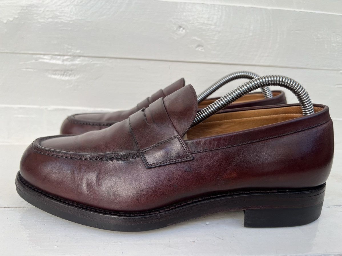 Carmina Carmina Burgundy Penny Loafer Split Toe Shoes Rubber Sole Size US 8 / EU 41 - 4 Thumbnail