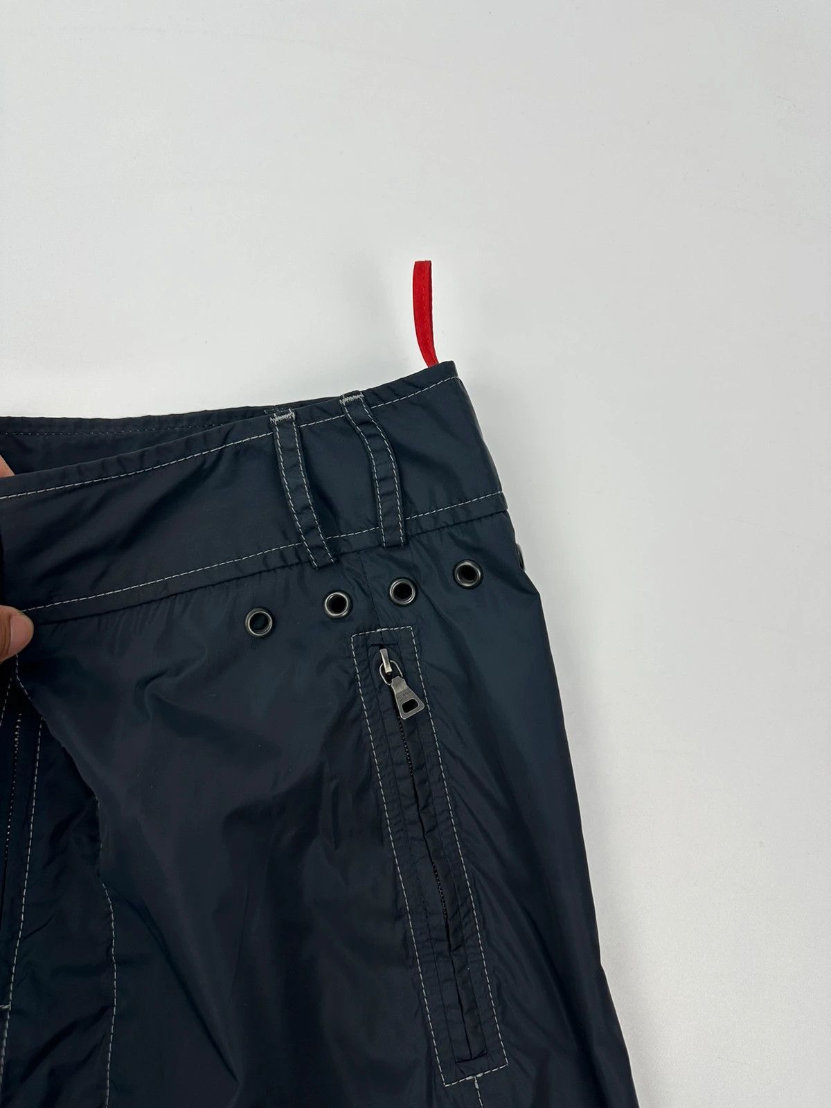Prada Prada Sport SS03 Navy Tech Nylon Skirt Contrast Stitches Size 30" / US 8 / IT 44 - 3 Thumbnail