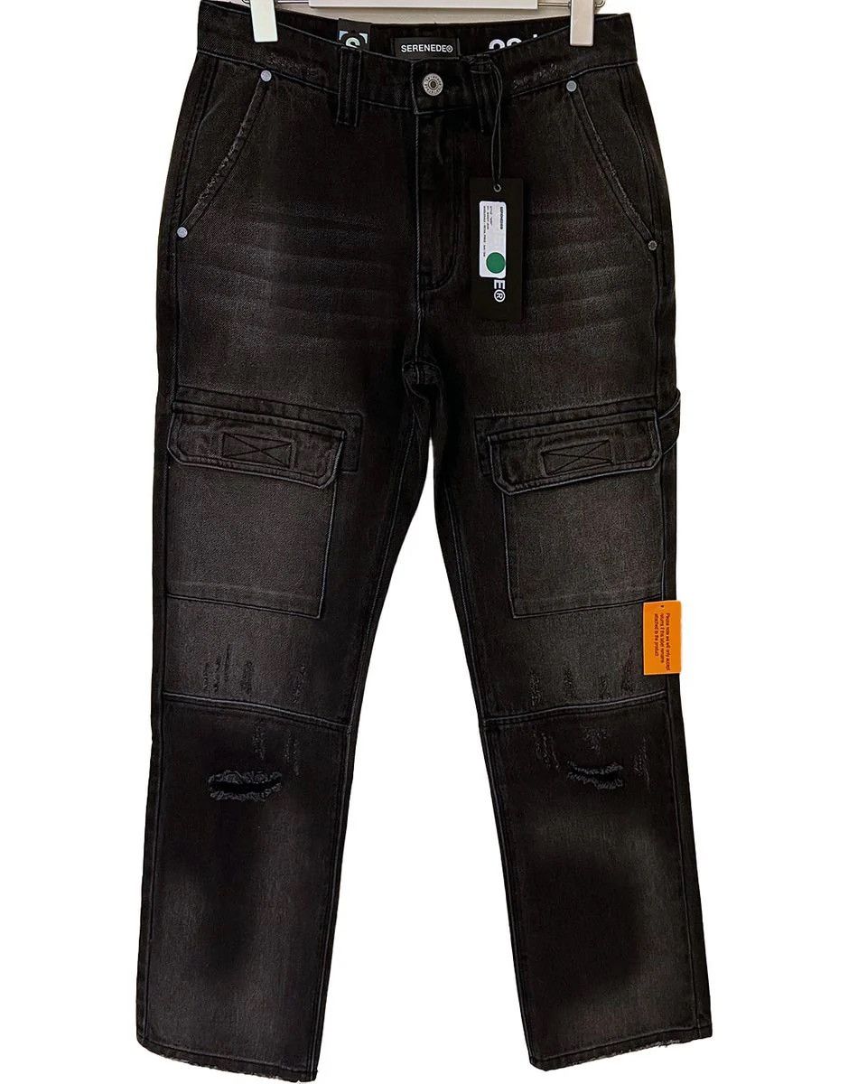 SERENEDE Black mist baggy black jeans Size US 32 / EU 48 - 1 Thumbnail