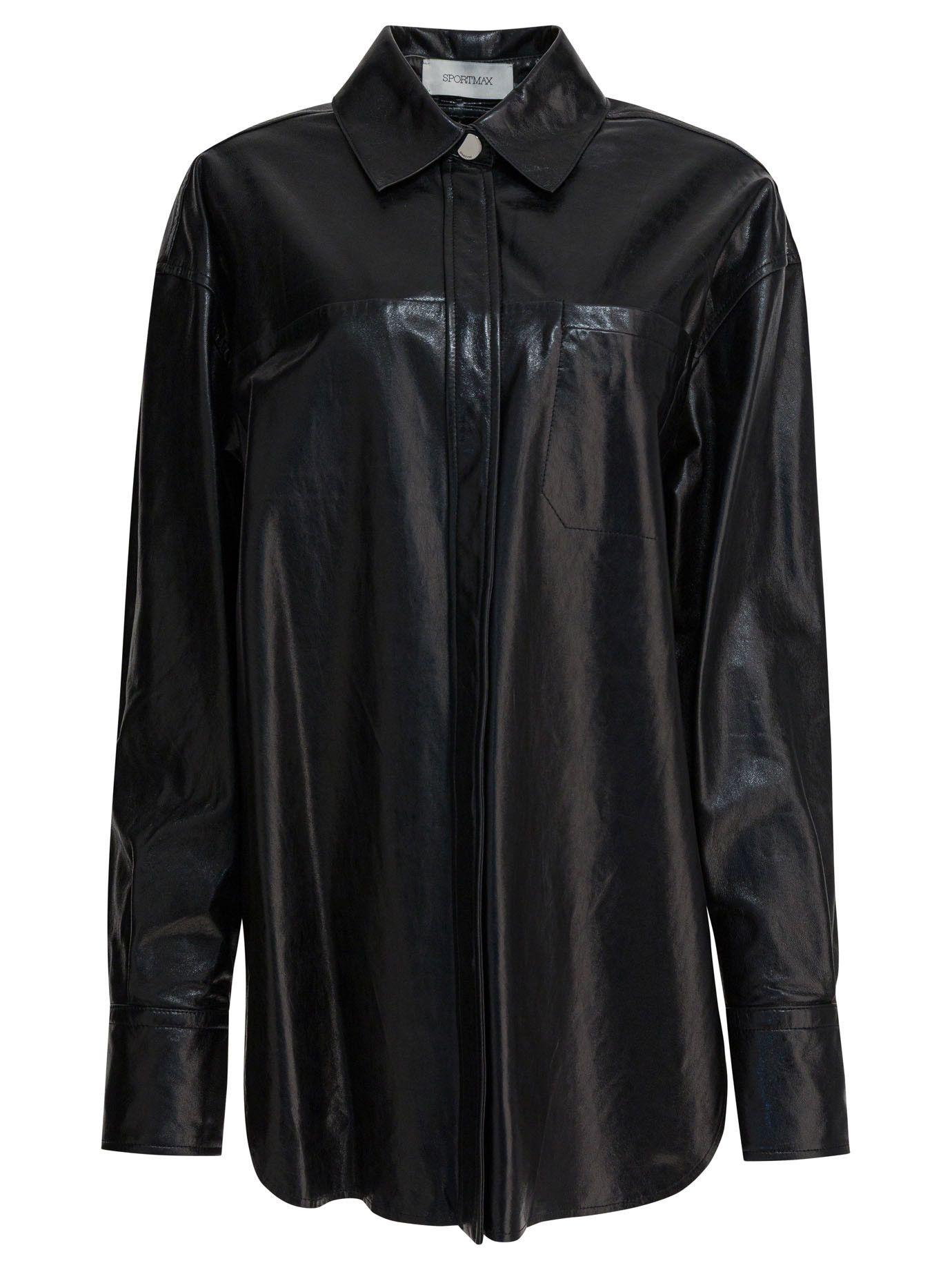 Max Mara Leather Shirt Size XS / US 0-2 / IT 36-38 - 1 Thumbnail
