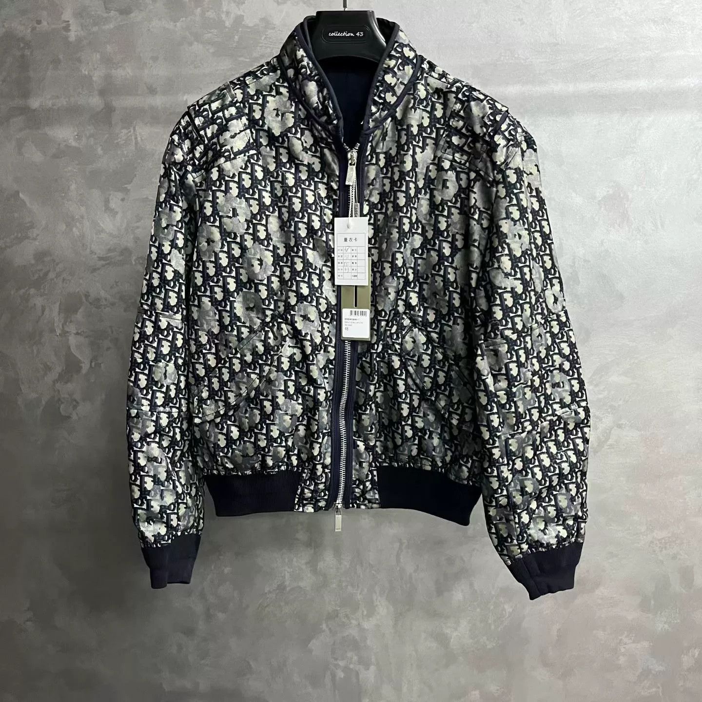 Dior dior blue printed long sleeve bomber jacket Size US L / EU 52-54 / 3 - 1 Thumbnail