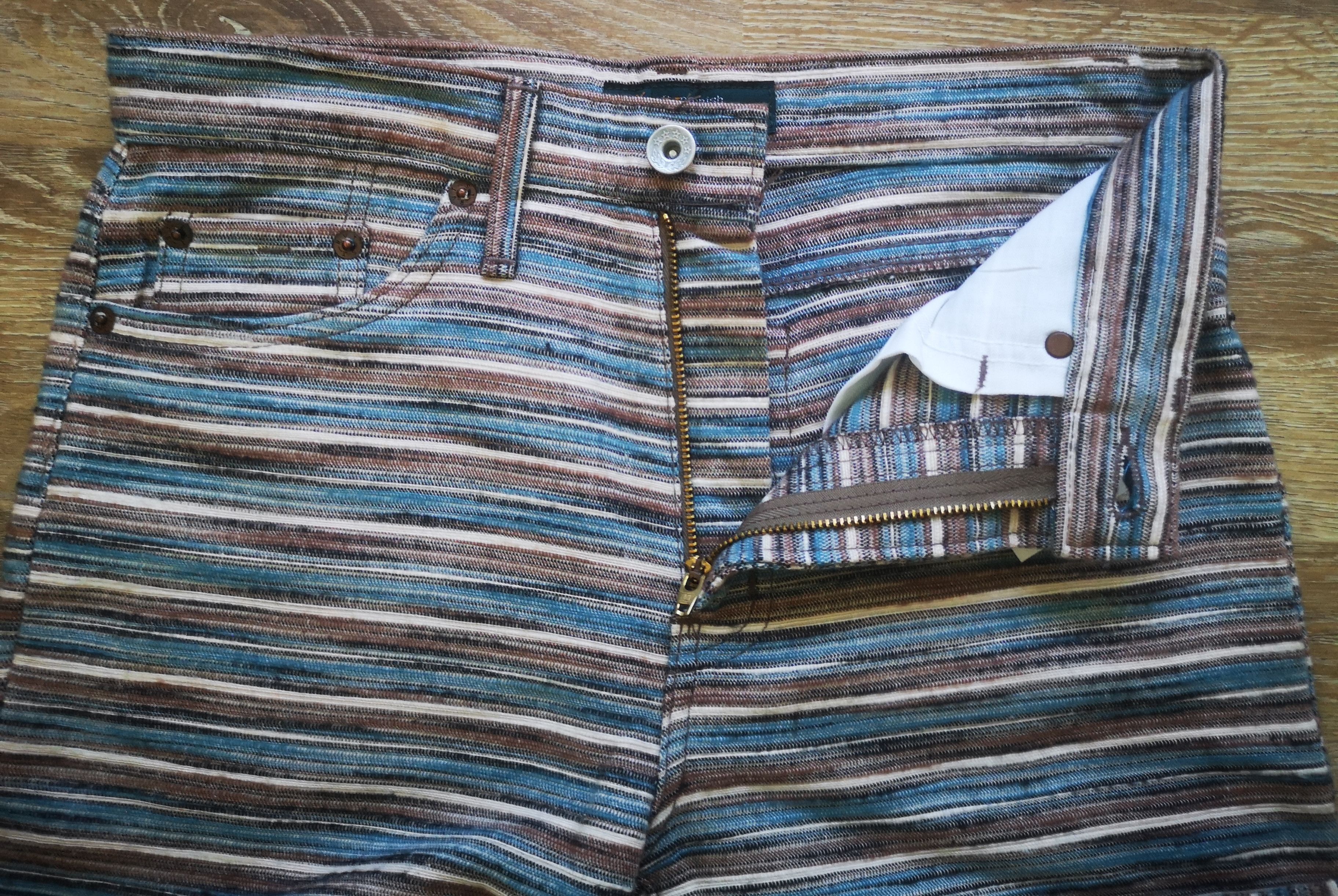 Japanese Brand × Solid and Striped NWT Vintage Japan Brand Nuve Striped Flare Pants Size 28" / US 6 / IT 42 - 4 Thumbnail