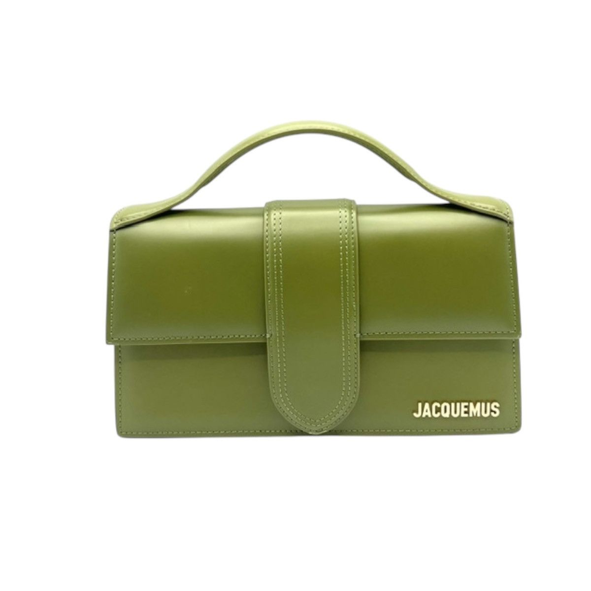 Jacquemus Le Grand Bamino in green leather