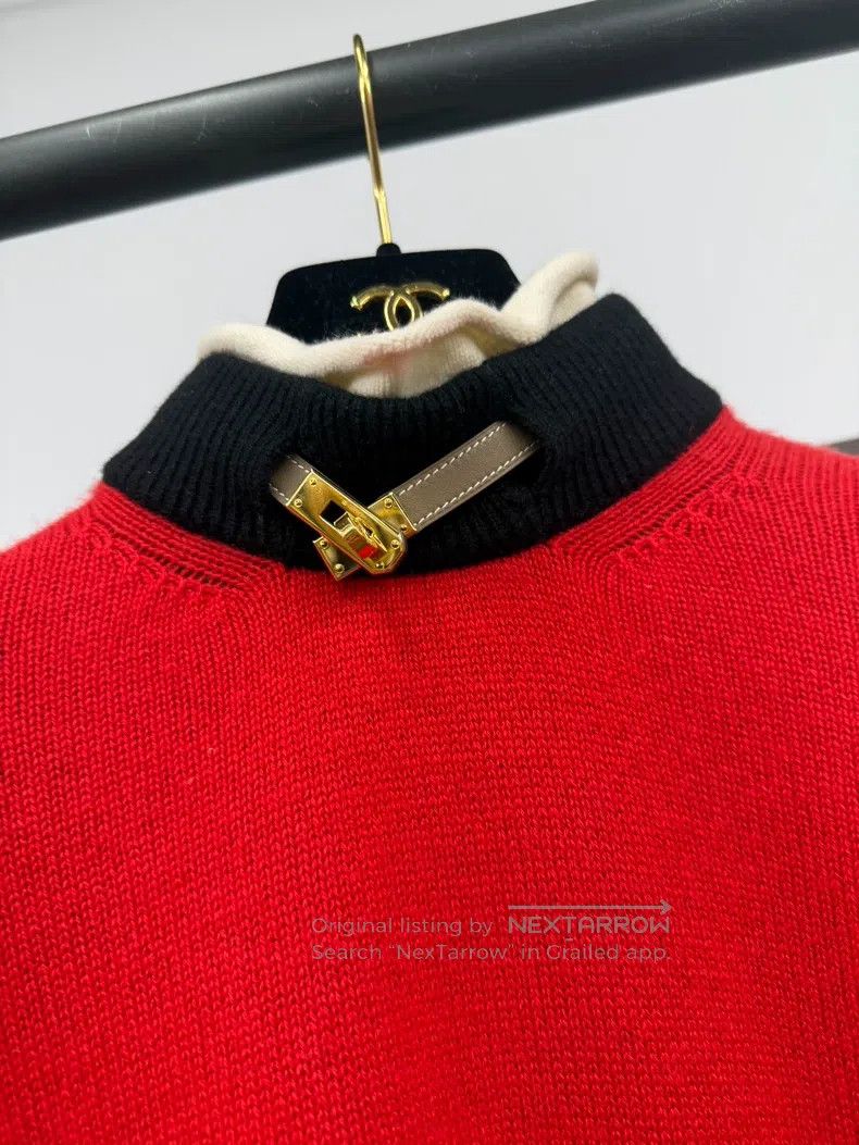 Hermes Hermes Mondrian-style color-blocking cashmere knitwear Size XXS / US 00 / IT 34 - 2 Thumbnail