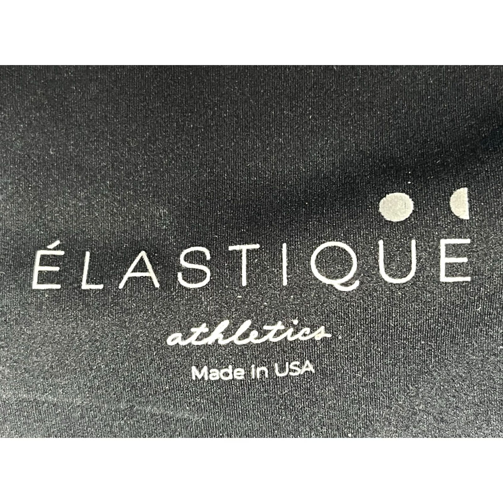 Vintage Elastique Athletics Black Compression Crop Leggings US Made Medium Women Size 32" / US 10 / IT 46 - 6 Thumbnail