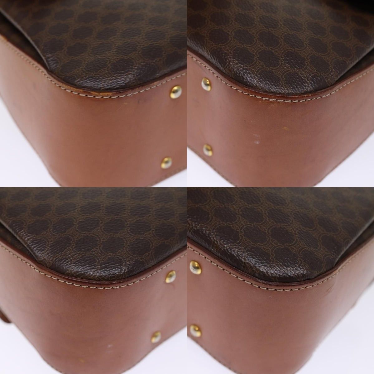 Celine CELINE Macadam Canvas Hand Bag Pvc Brown Size ONE SIZE - 10 Thumbnail
