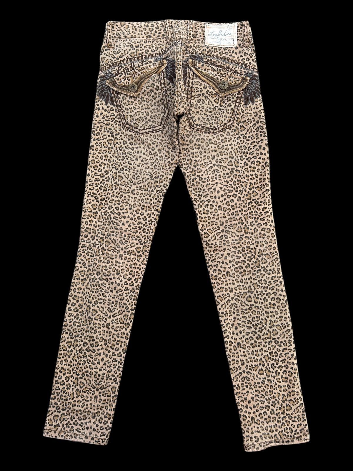 Kapital YOSHITOMO NARA LOLITA Exotic Leopard Distressed Denim Jeans Size US 29 - 2 Thumbnail