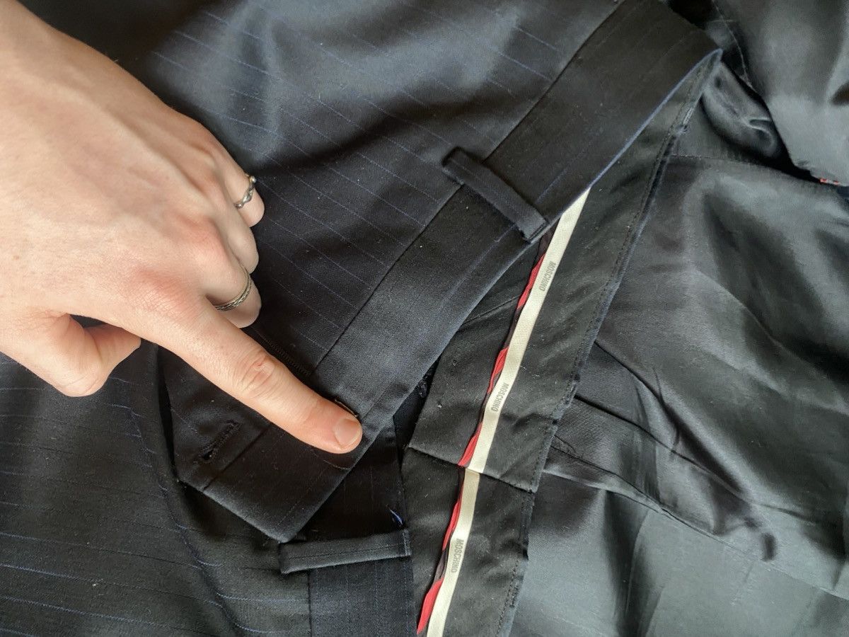 Moschino Navy pinstripe moschino runway suit Size 46R - 8 Thumbnail