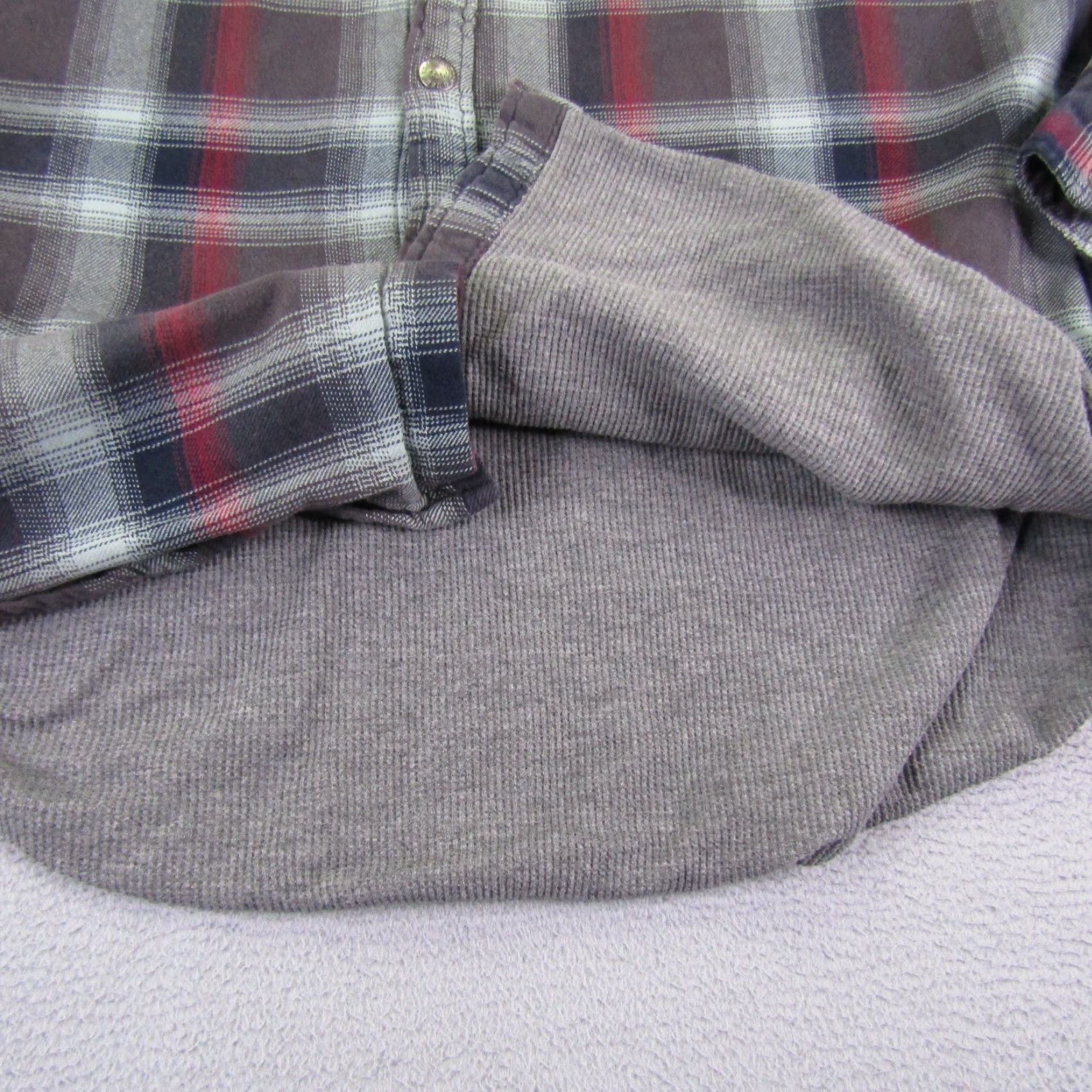 Vintage Grizzly Mountain Shirt Jacket Mens Large Gray Plaid Flannel Shacket Lined Thermal Button-Up Casual Workwear Outdoor Size US L / EU 52-54 / 3 - 5 Thumbnail