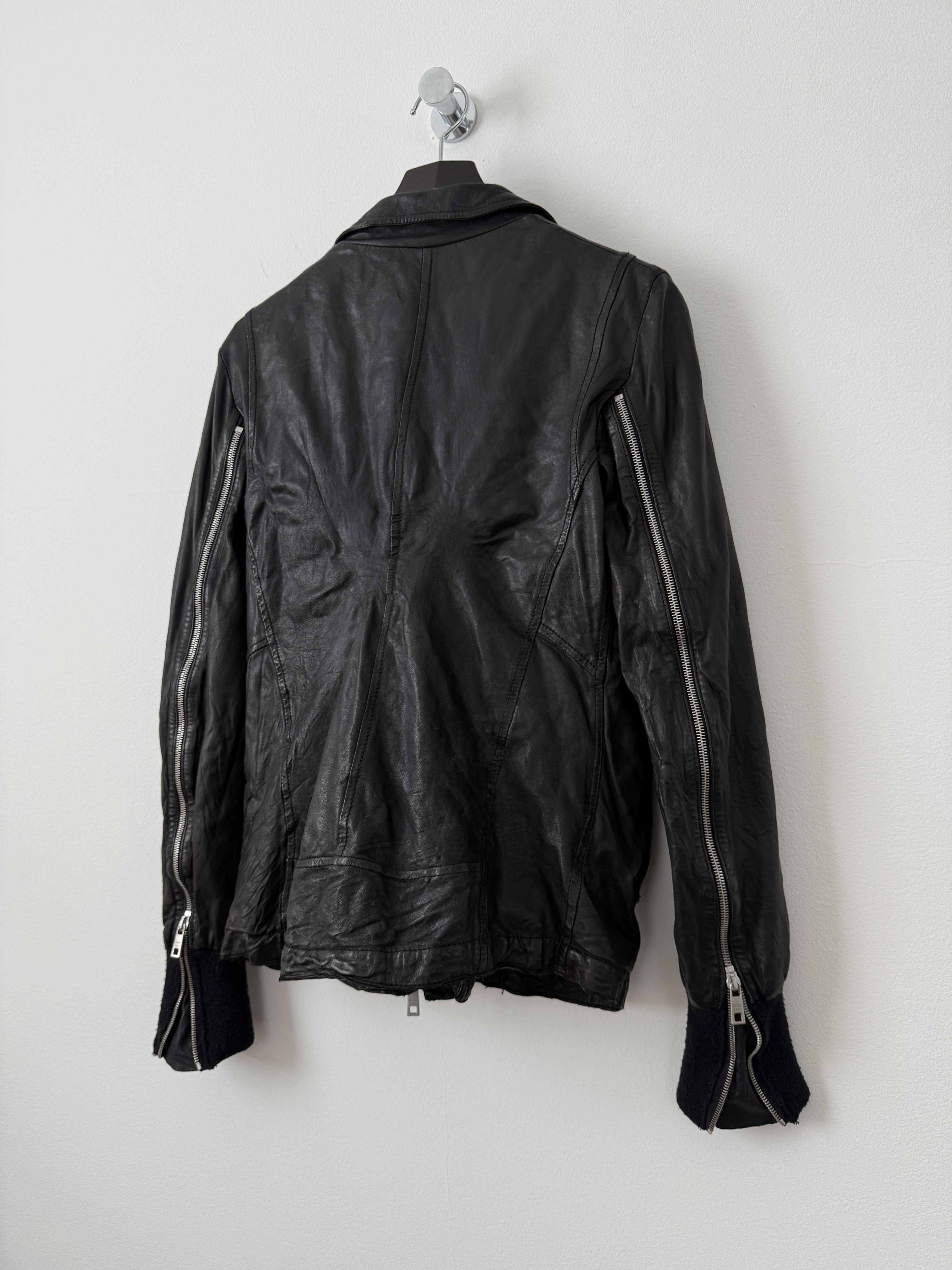 Giorgio Brato Leather Zipper Moto Jacket Size M / US 6-8 / IT 42-44 - 10 Thumbnail