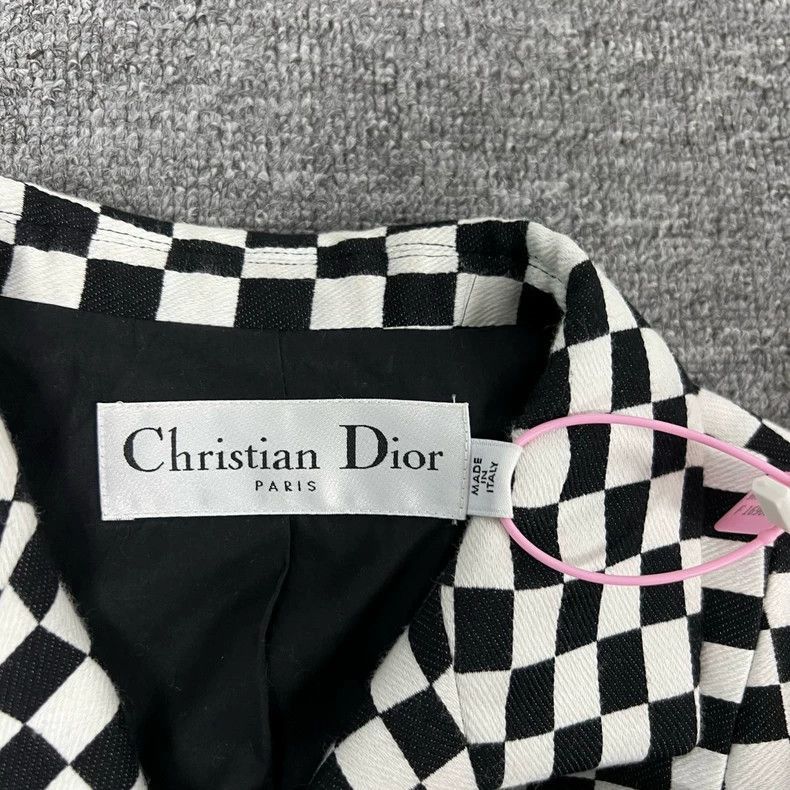 Dior Dior Checkered Blazer with Logo Design-2506 Size L / US 10 / IT 46 - 5 Thumbnail