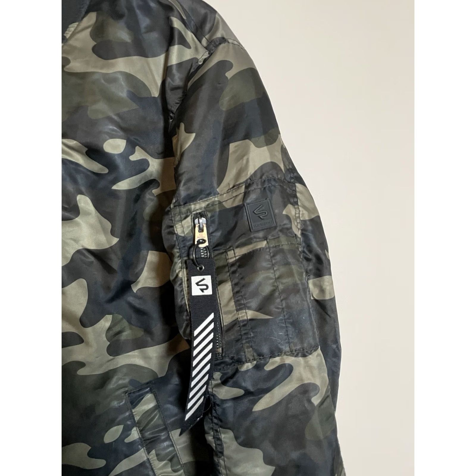 Southpole Southpole Camouflage Bomber Jacket Mens Regular XLT Full Zip Military 90s Grunge Y2K Green Zip Pockets Size US M / EU 48-50 / 2 - 4 Thumbnail