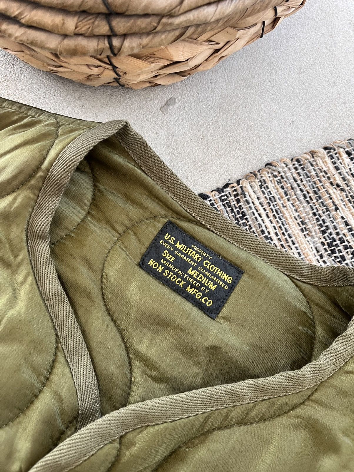 Polo Ralph Lauren Vintage US Army Quilted Bomber Jacket Green Military Liner Size US M / EU 48-50 / 2 - 12 Thumbnail