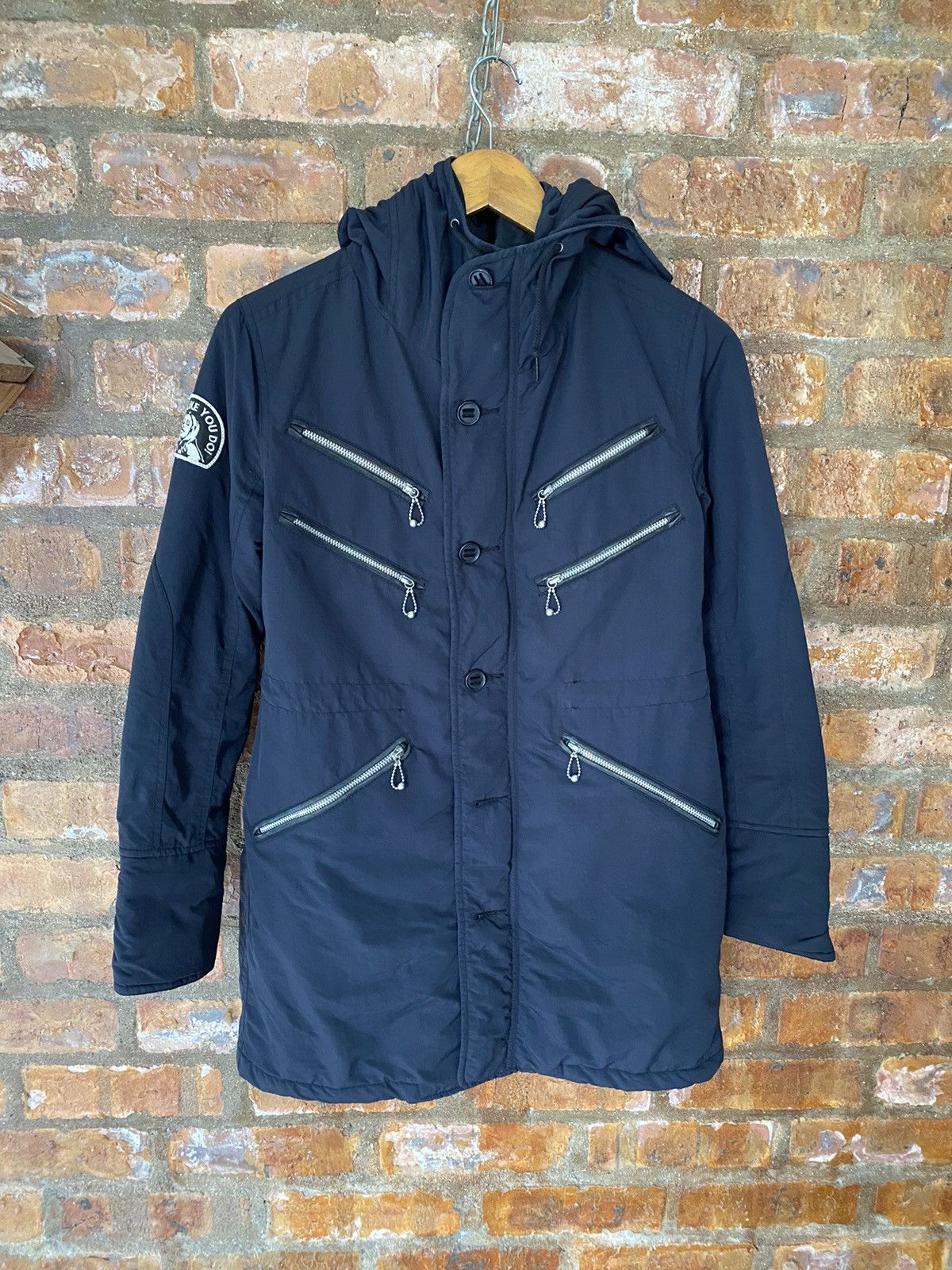 Hysteric Glamour 1990s HYSTERIC Anarchy Multizipper leather trim down Jacket Size M / US 6-8 / IT 42-44 - 2 Thumbnail