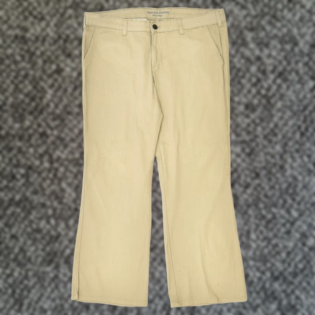 Dickies DICKIES Womens Bootcut Chino Trousers US 14 2XL W36 L27 Khaki Classic PA02 Size 40" / US 18 - 1 Thumbnail