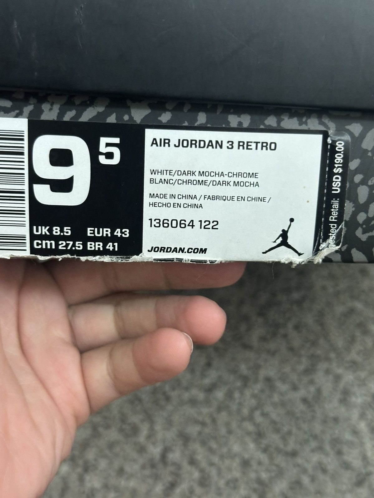 Jordan Brand Air jordan 3 mocha white latte brown chocolate - size 9.5 Size US 9.5 / EU 42-43 - 9 Thumbnail
