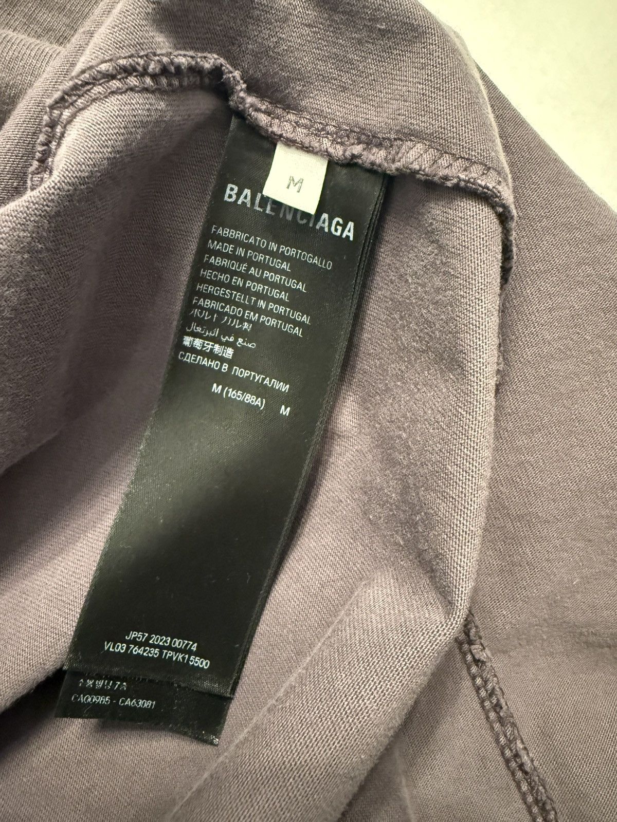 Balenciaga 2023 Balenciaga Medium Fit T-Shirt 'Purple' Size US M / EU 48-50 / 2 - 11 Thumbnail
