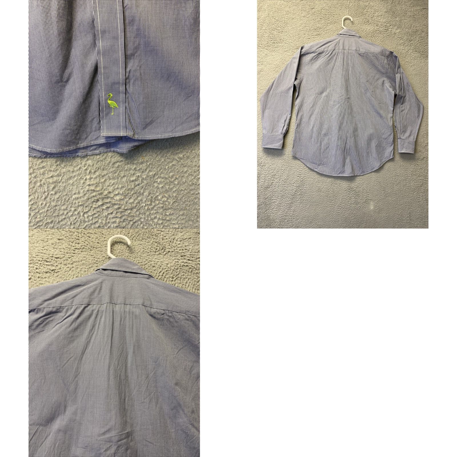 Tailorbyrd VINTAGE TAILORBYRD Dress Shirt Mens L Blue Check Regular Fit Supima Non-Iron Button Up Size US L / EU 52-54 / 3 - 8 Thumbnail