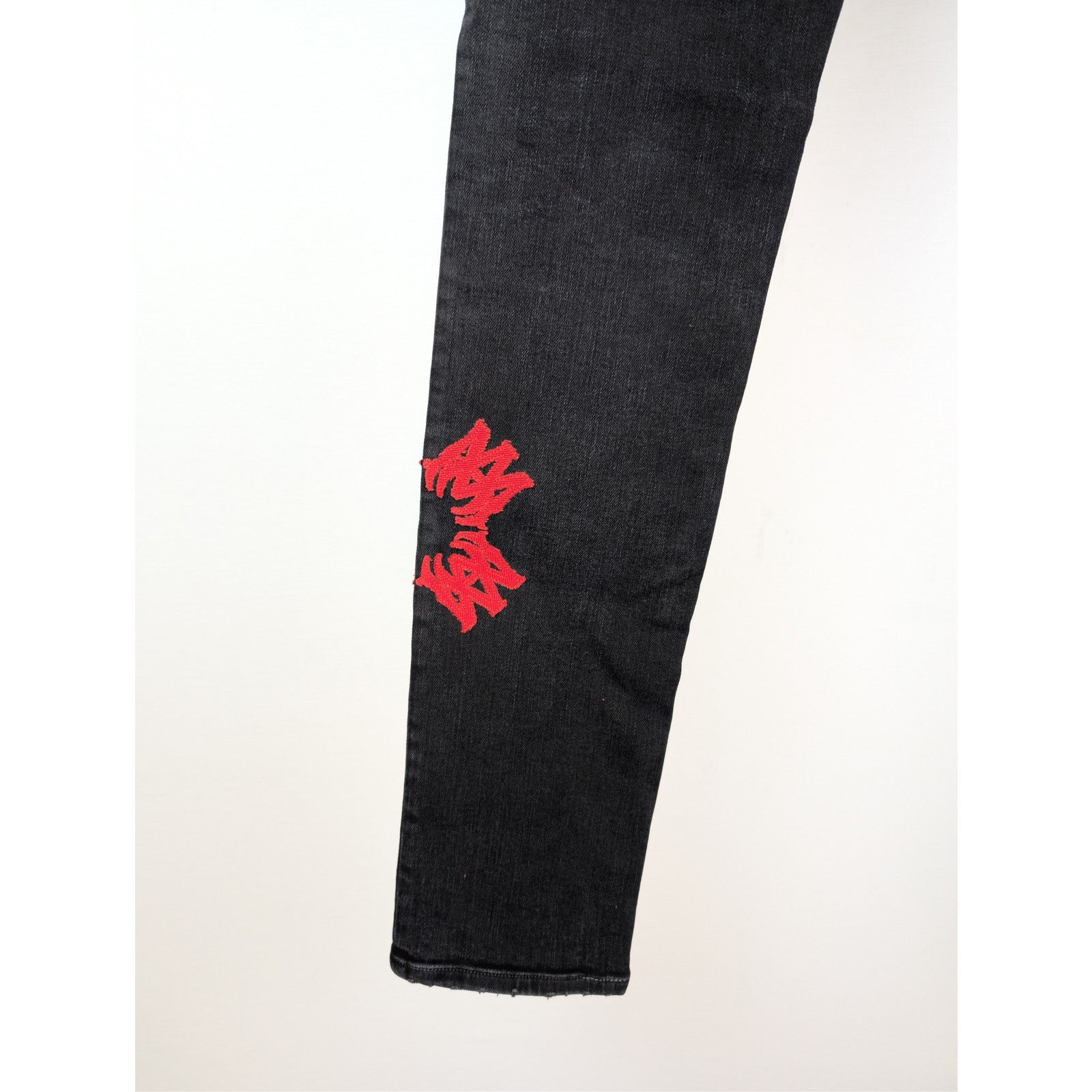 Amiri o1rshd1 MA Quad Applique Skinny Jeans in Black Size US 32 / EU 48 - 16 Thumbnail