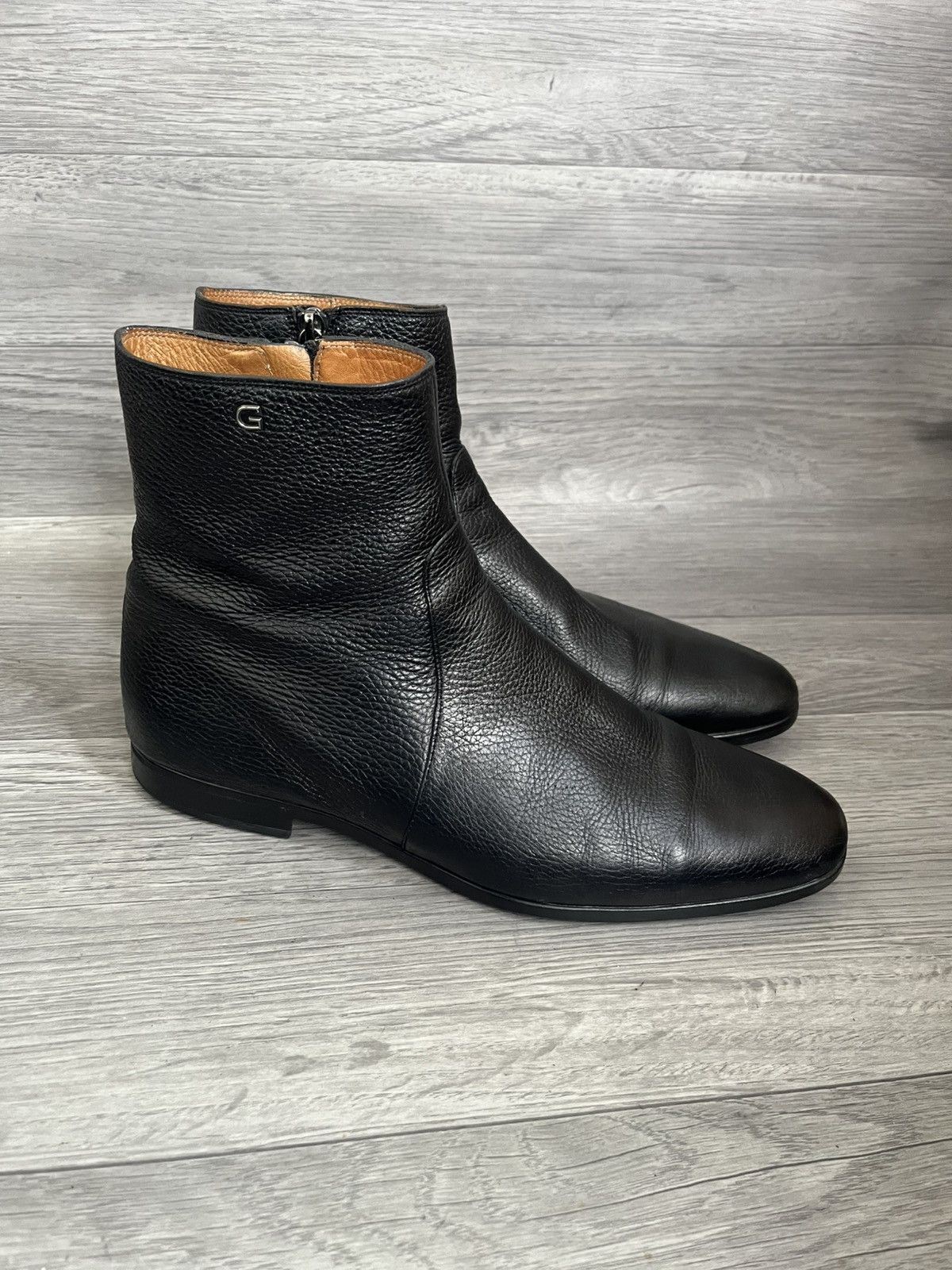 Gucci Gucci pebble grain leather Chelsea zipper ankle boots Size US 8.5 / EU 41-42 - 7 Thumbnail