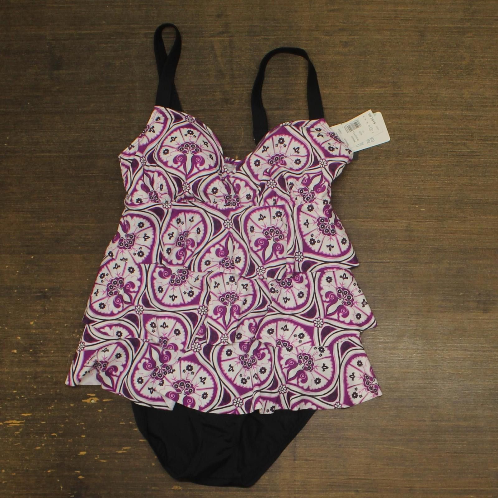 Other Nwt Swim Solutions One Piece Swimsuit Magenta Purple 10 Size ONE SIZE - 1 Thumbnail