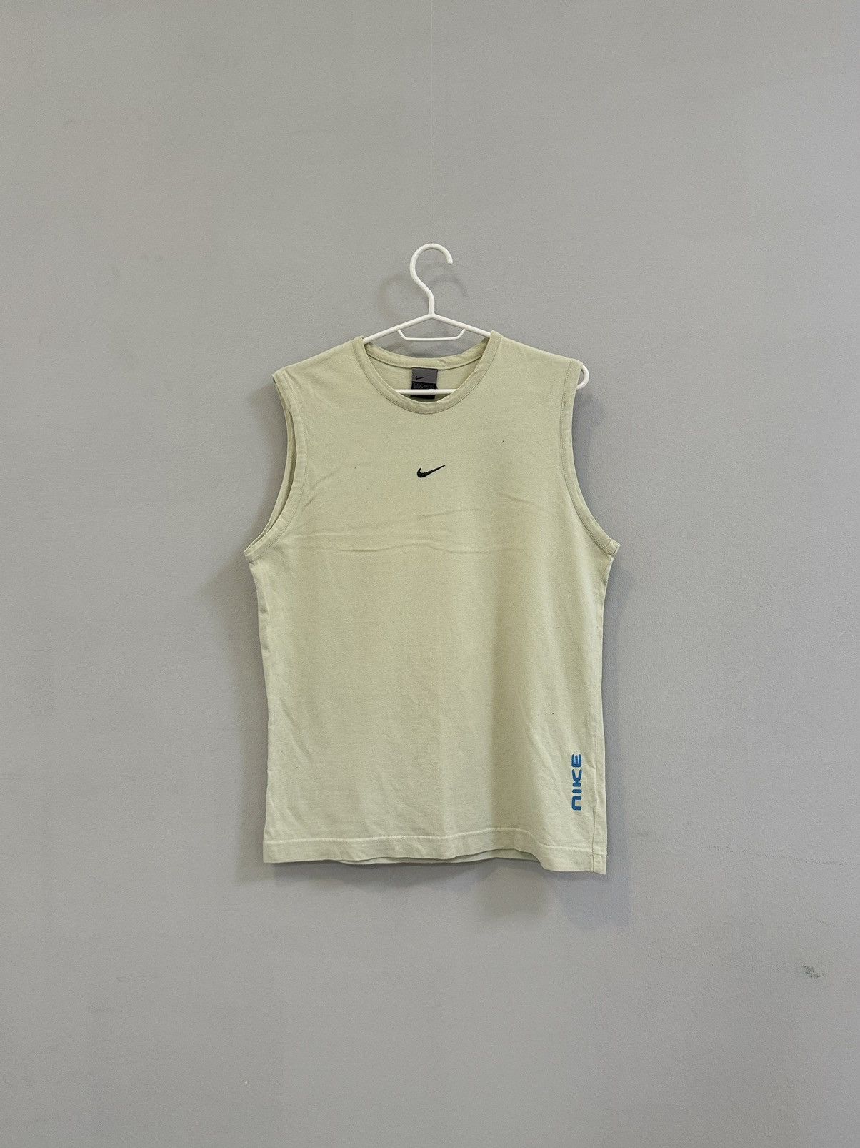 Nike × Vintage Vintage Nike Tank Top A-Shirt Y2K Drill Style Swoosh Size US S / EU 44-46 / 1 - 1 Thumbnail