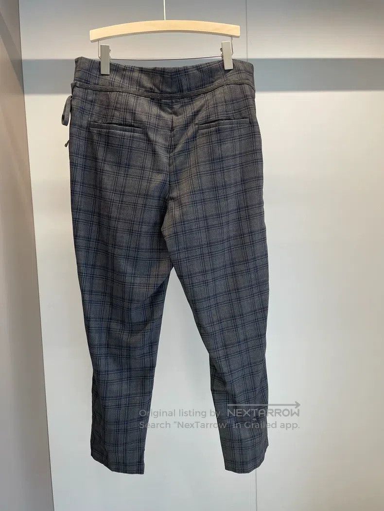 Brunello Cucinelli Brunello Cucinelli Gray Blue Plaid Beaded New Wool Trouser Size US 32 / EU 48 - 2 Thumbnail