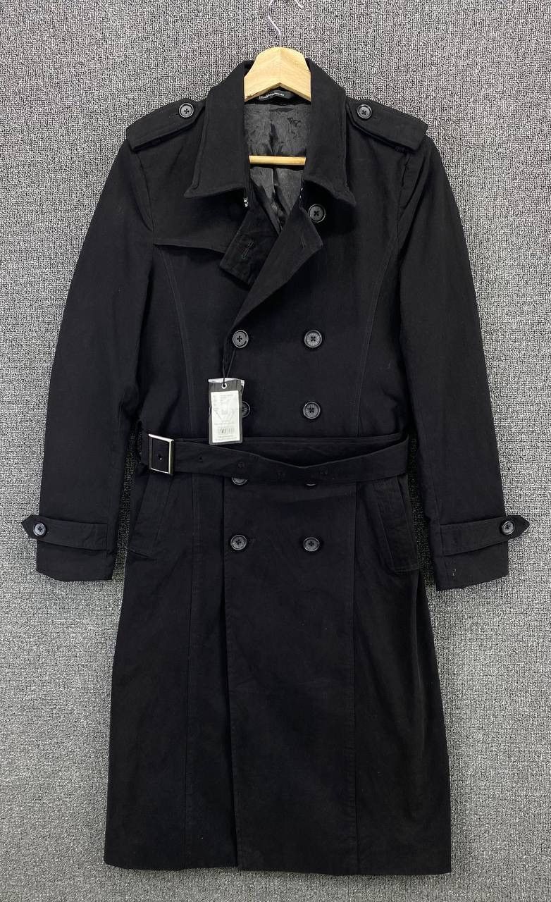 Japanese Brand Black Vanquish Double Breasted Trench Coats Long Jacket Size M / US 6-8 / IT 42-44 - 1 Thumbnail