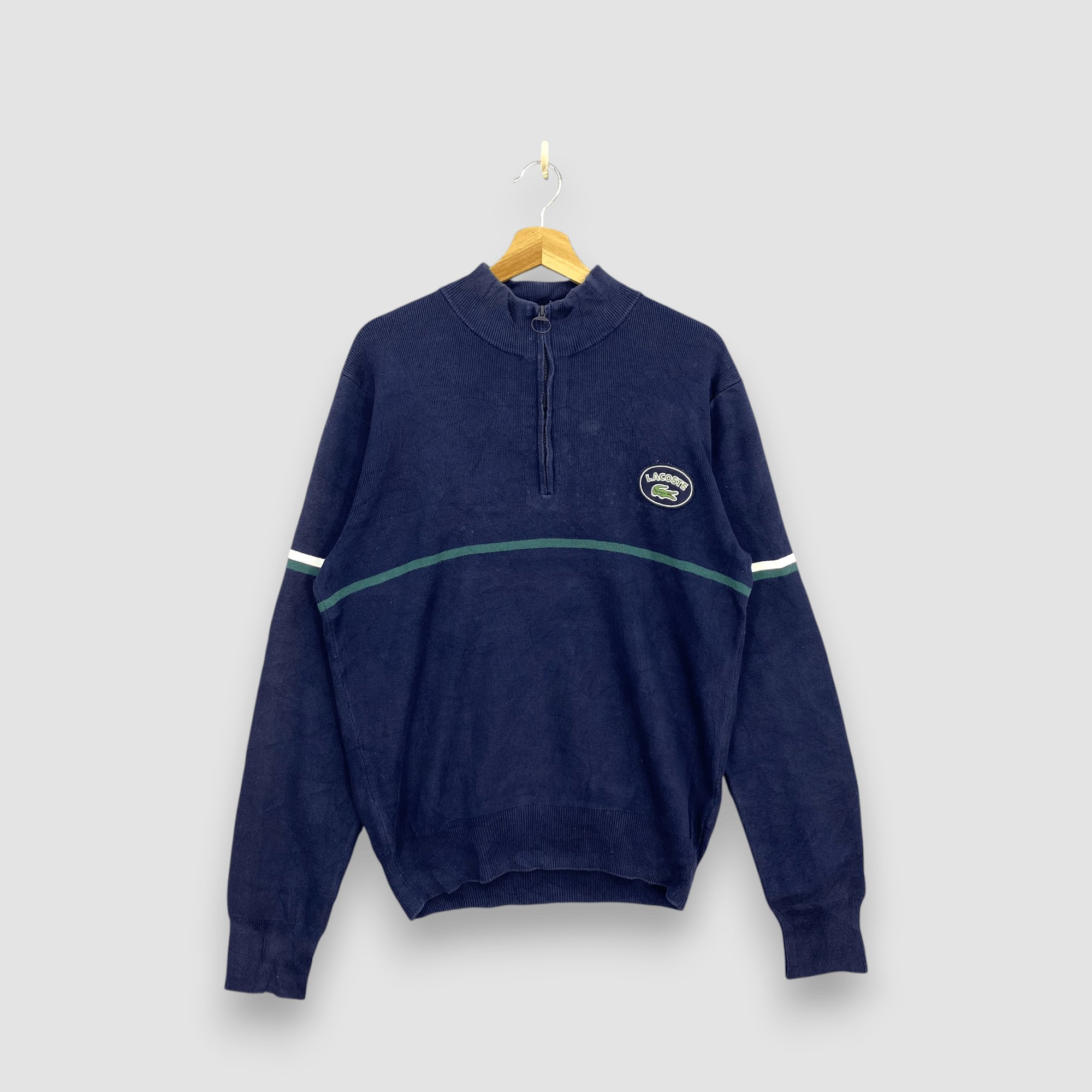 Lacoste Vintage Y2K Lacoste Sweater Sweatshirt 1/4 Zipper Pullover Size US S / EU 44-46 / 1 - 1 Thumbnail