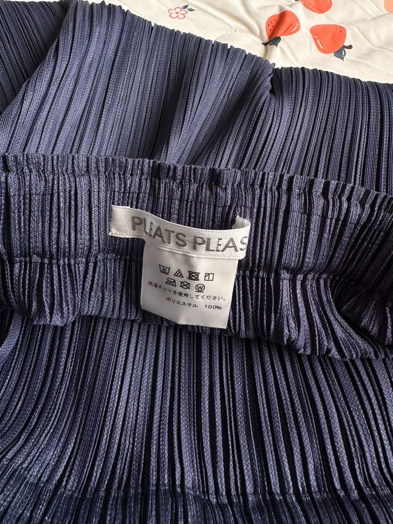 Issey Miyake Issey Miyake size:3 Blue-gray pleated skirt Size 31" - 6 Thumbnail