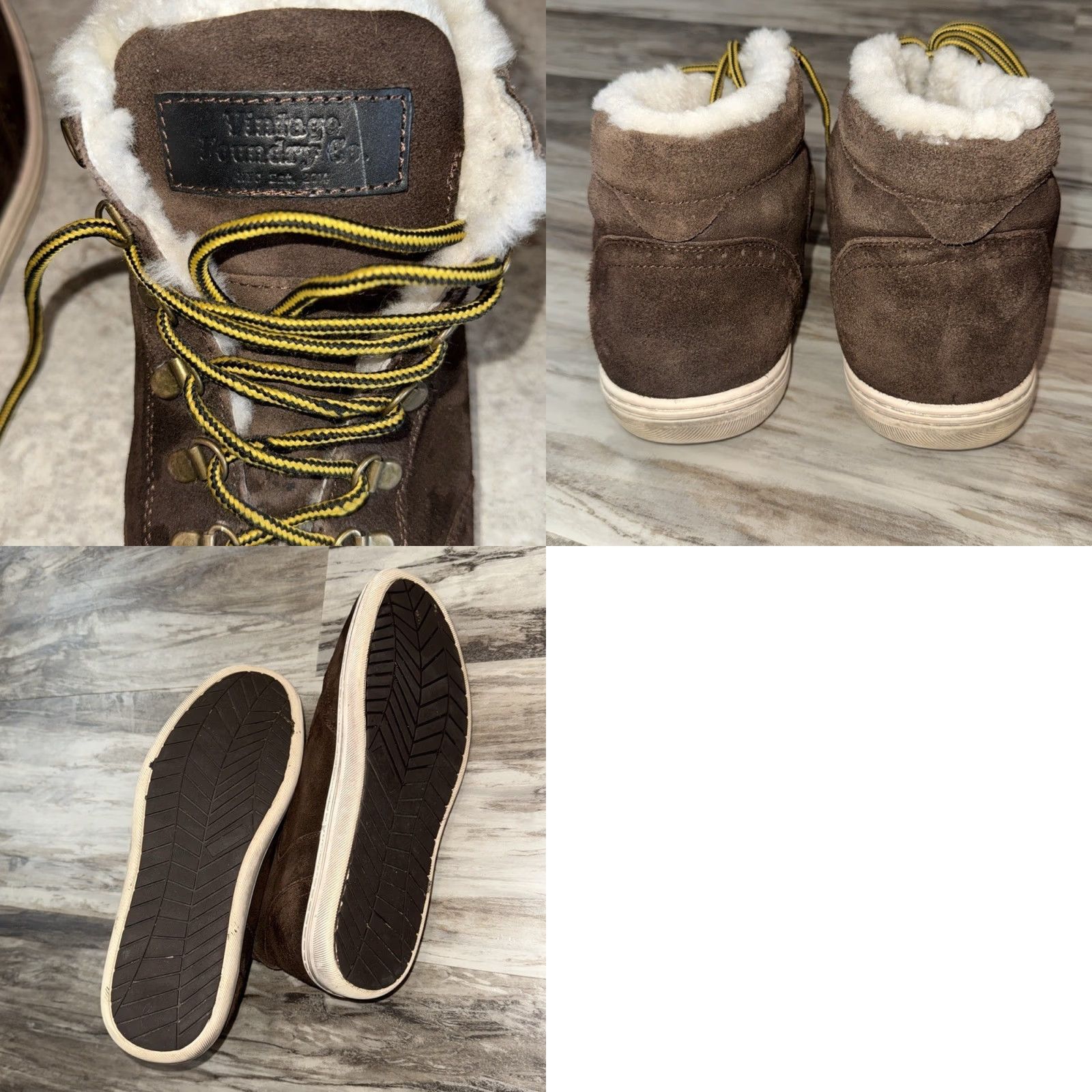 Skin Vintage Foundry Co. Men's Leather Brown Sheepskin Lined Boots Size 11 User: Vintage Foundry Co. Men's Leather Brown Sheepskin Lined Boots Size 11 Size US 11 / EU 44 - 8 Thumbnail