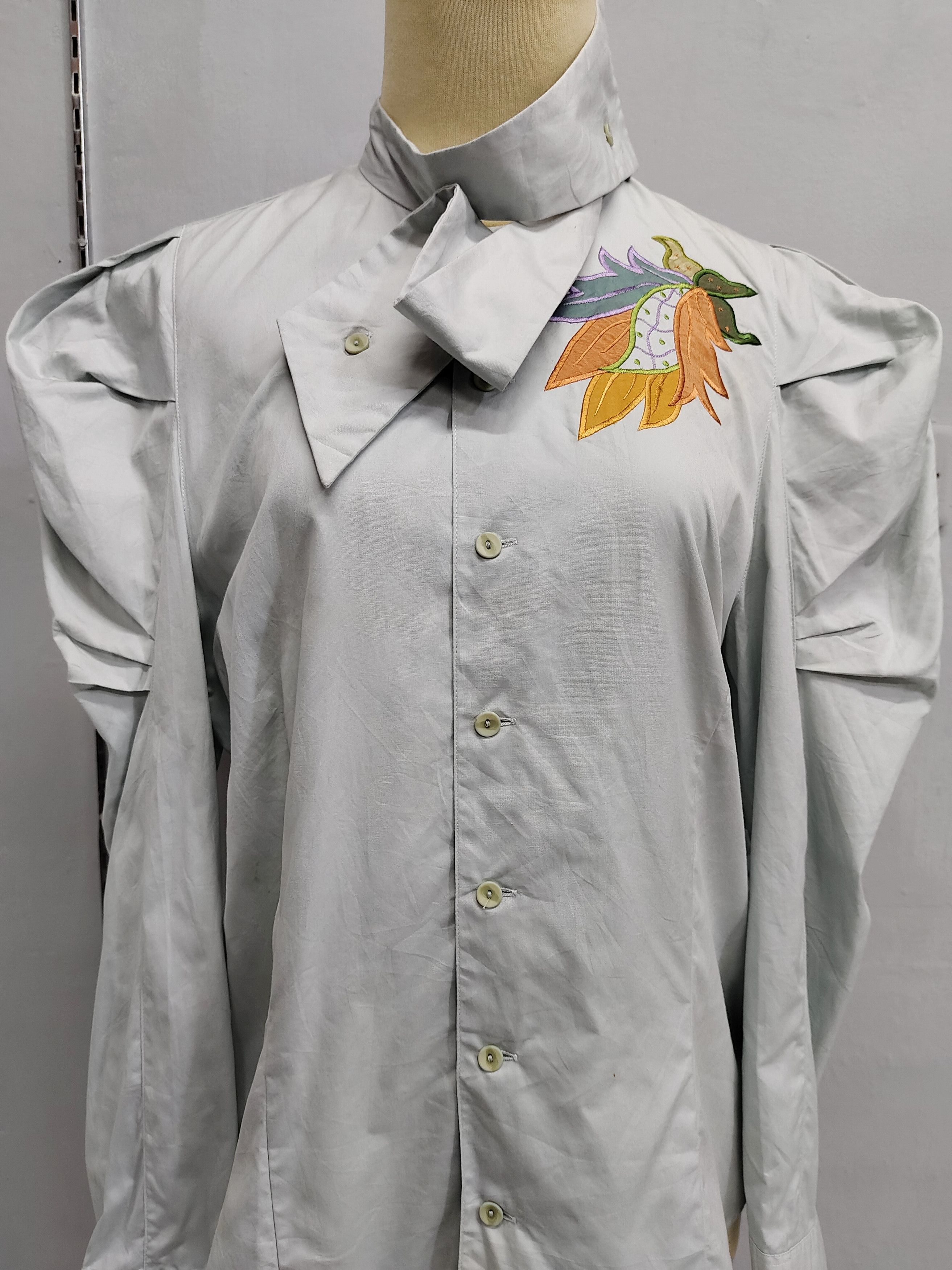 Kansai Yamamoto RARE💥Vtg Kansai Profumo🇯🇵 Embroidered Blouses Size L / US 10 / IT 46 - 2 Thumbnail