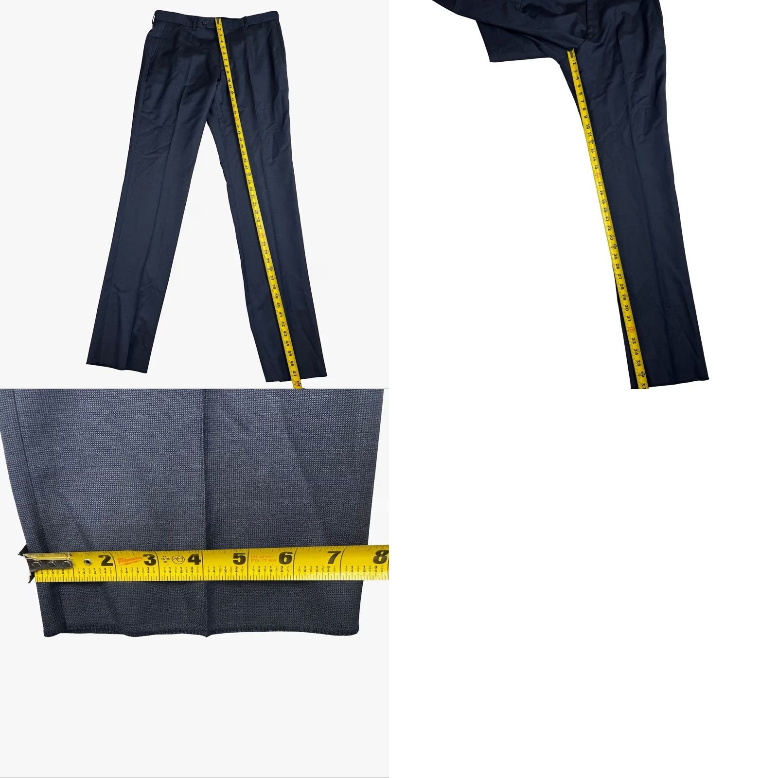 Brooks Brothers Brooks Brothers Men’s Bespoke Unhemmed Wool Dress Pants Blue Italy 37 Size US 37 - 8 Thumbnail