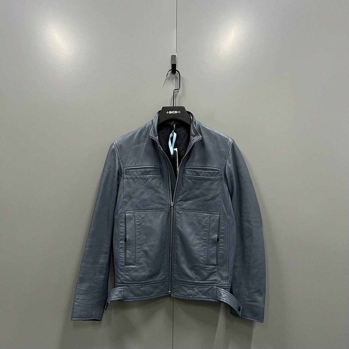 Dior Dior Blue Leather Jacket s Men Size US S / EU 44-46 / 1 - 1 Thumbnail
