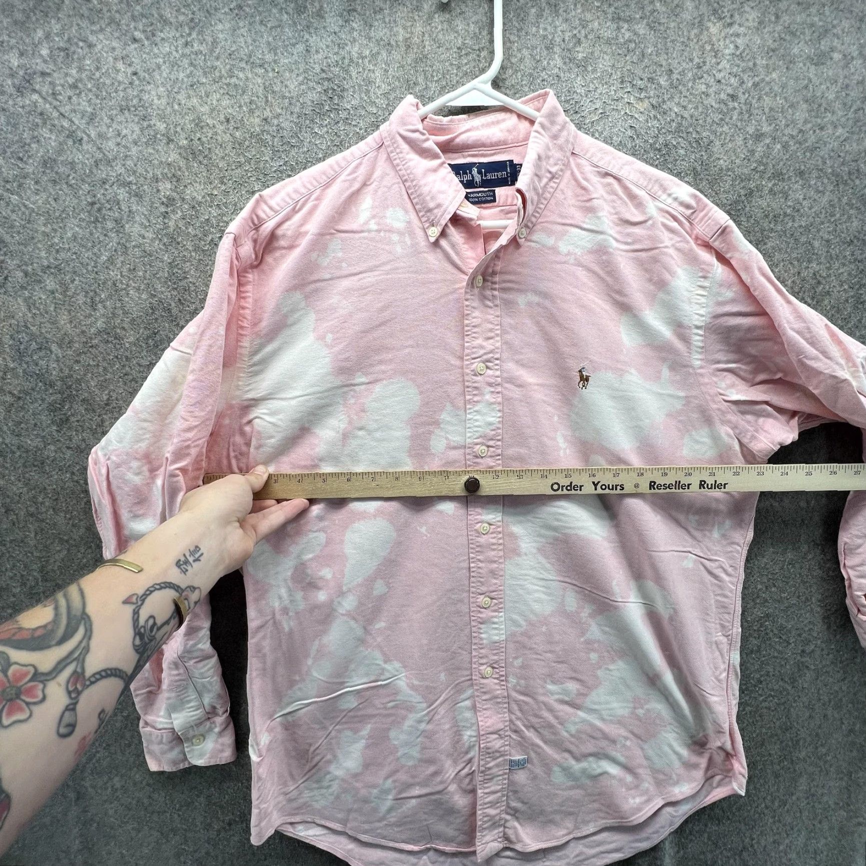 Ralph Lauren VINTAGE Ralph Lauren Yarmouth Shirt Mens 15.5 33 Pink Oxford Button-Down Cotton Logo Size US L / EU 52-54 / 3 - 7 Thumbnail