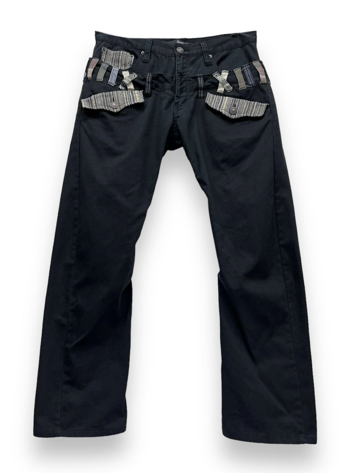 Japanese Brand 🔥DOMINATE Japanese Handcrafted Double Waist Flap Bush Pants Size US 31 - 3 Thumbnail