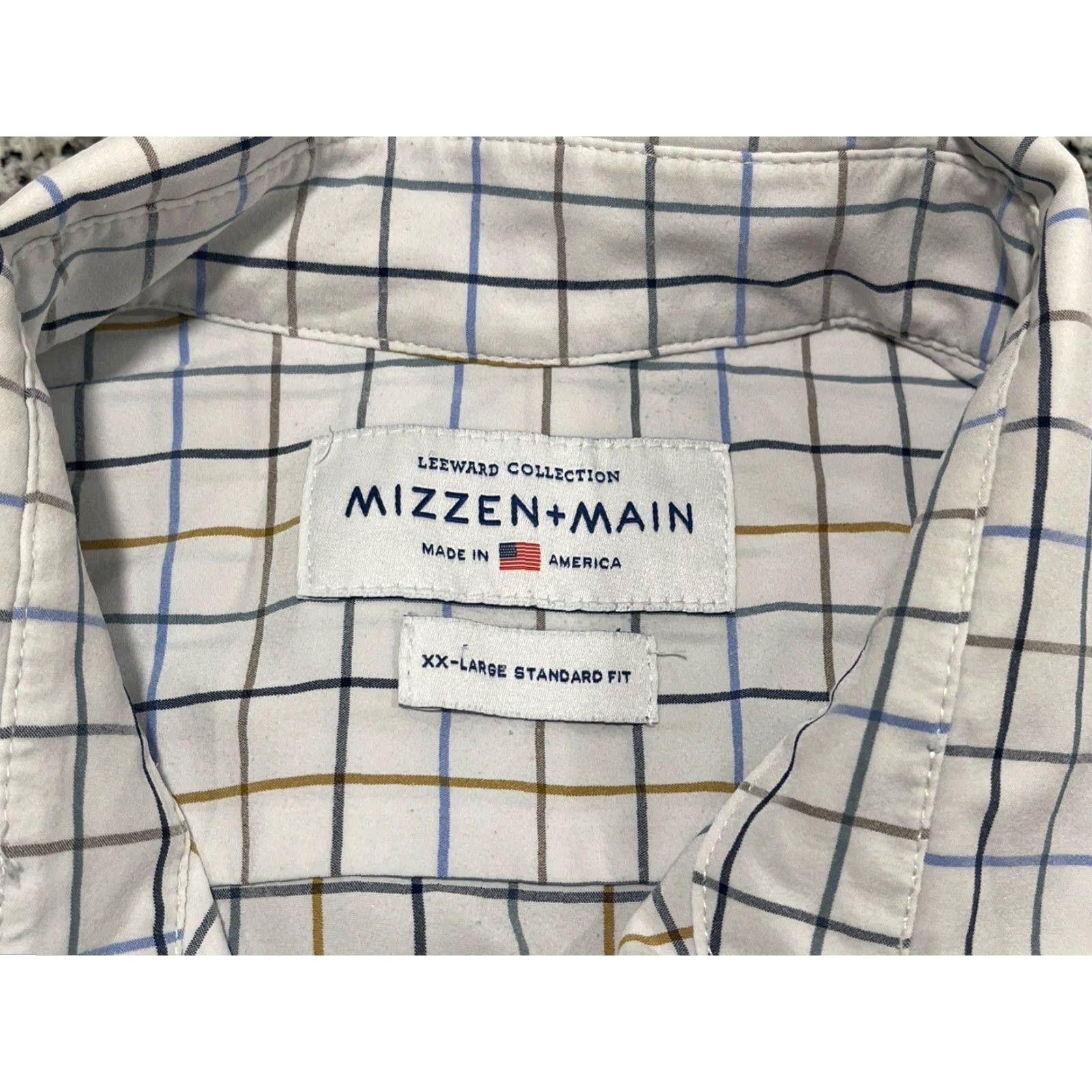 Mizzen+Main Mizzen + Main Shirt Mens Button-Up XXL L/S Stretch Plaid Multicolor Casual Size US XXL / EU 58 / 5 - 5 Thumbnail