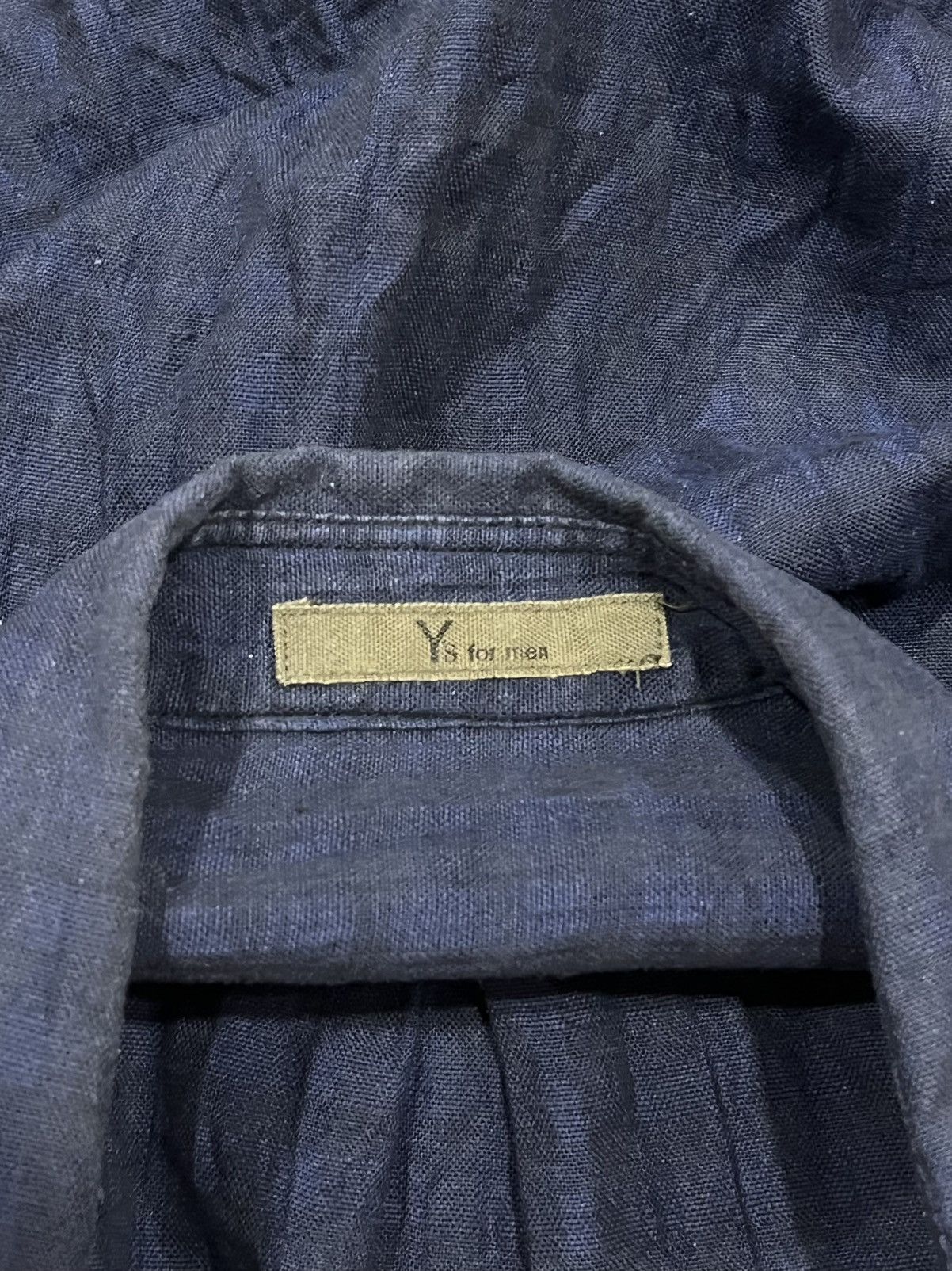 Yohji Yamamoto Vintage 80s Y’s For Men Oversized Indigo Linen cotton Shirt Size US XL / EU 56 / 4 - 2 Thumbnail