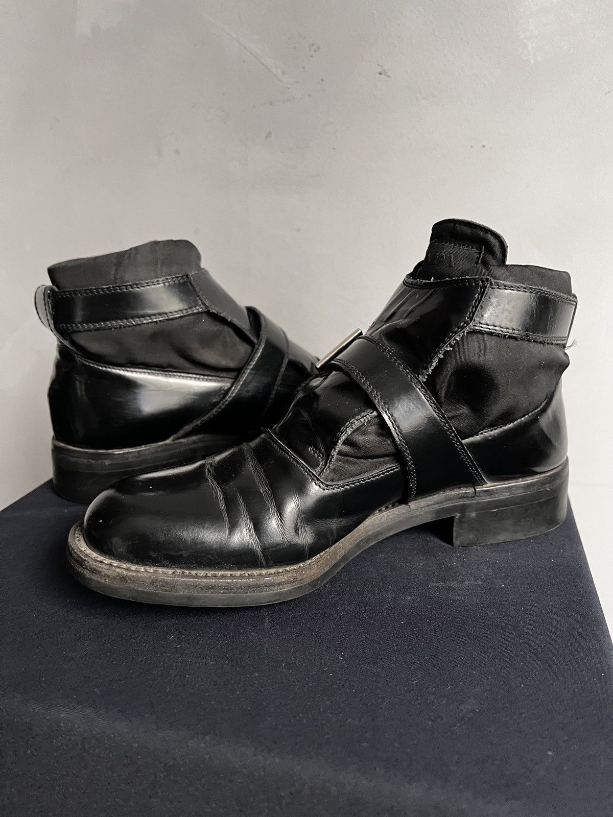 Prada Prada platform leather boots y2k Chelsea buckle Size US 6 / IT 36 - 8 Thumbnail