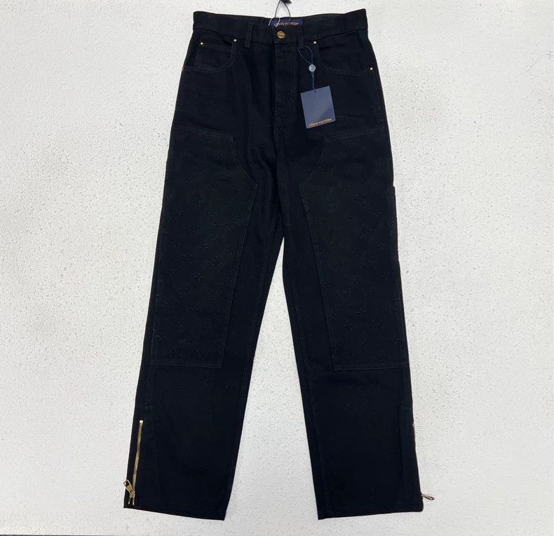 Louis Vuitton Louis Vuitton Black zippered presbyopic logging pants Size US 29 - 1 Thumbnail