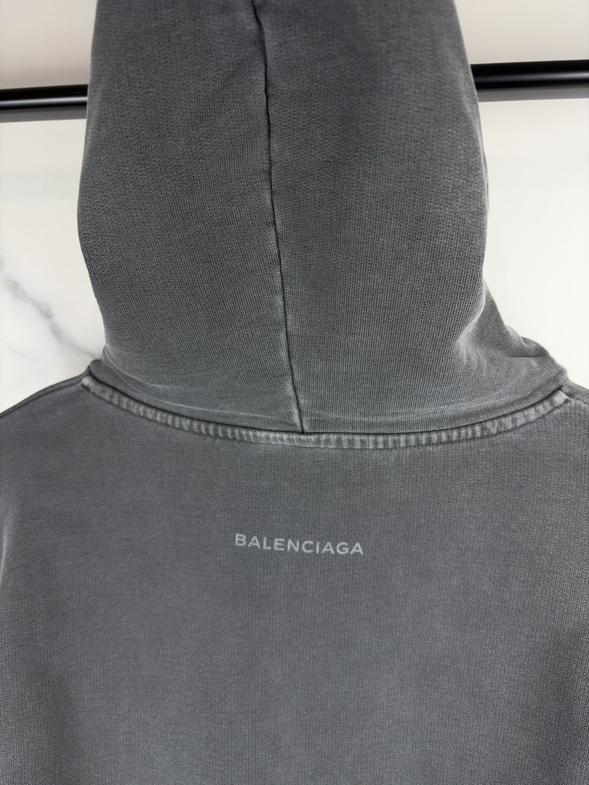 Balenciaga FW17 Balenciaga Paris Tourist Souvenir Hoodie Faded Gray Size US S / EU 44-46 / 1 - 6 Thumbnail