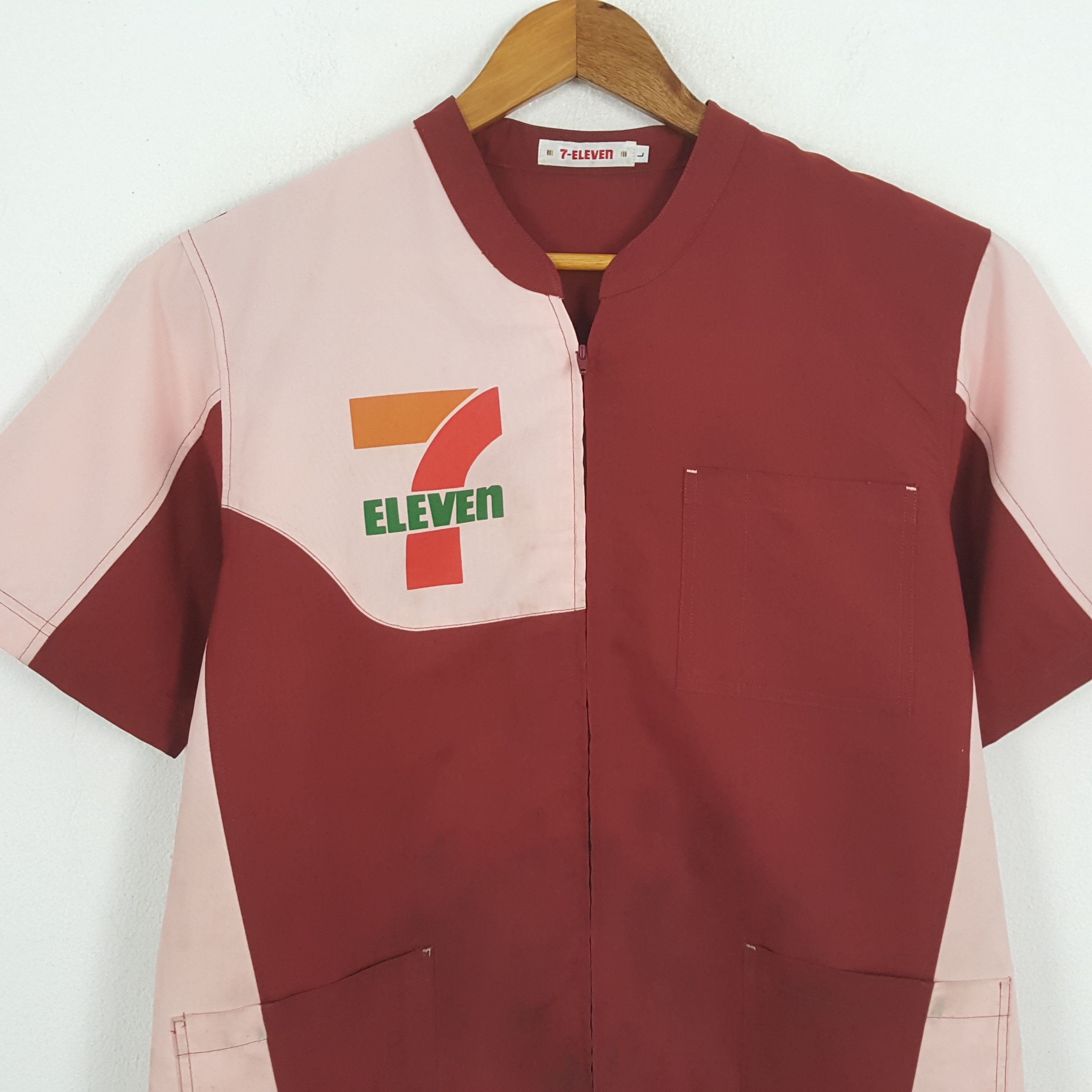 Japanese Brand × Vintage Vintage 7-ELEVEn Japanese Workers Uniform Shirt Jacket Size US L / EU 52-54 / 3 - 2 Thumbnail