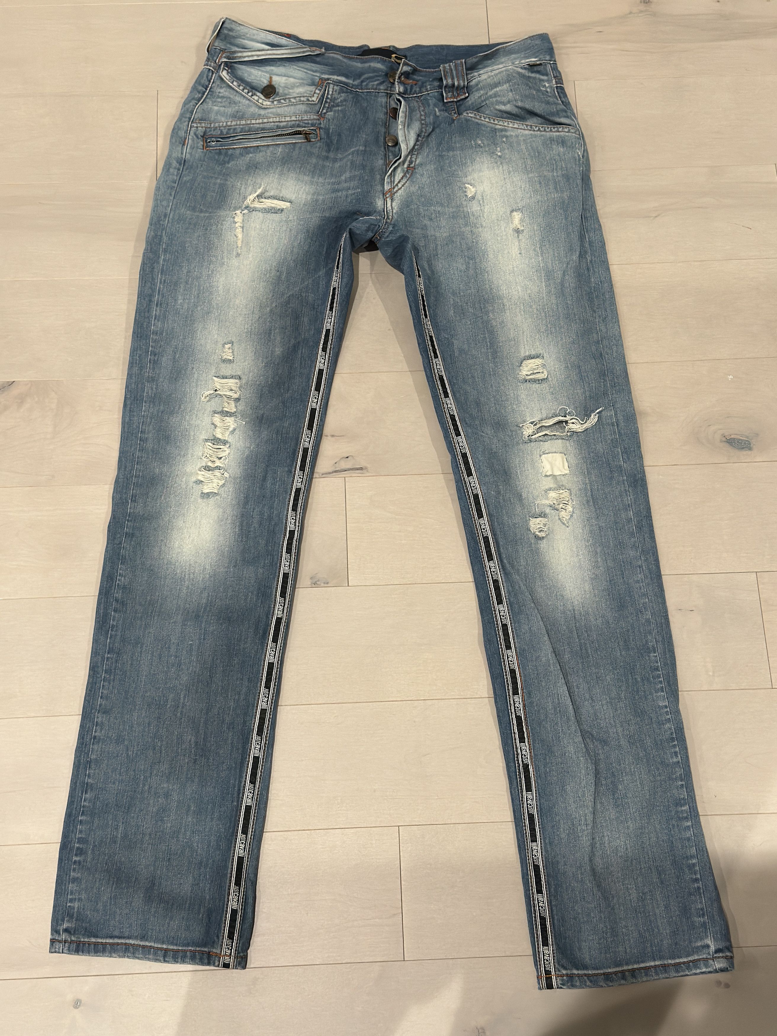 image of Just Cavalli Denim in Blue, Men's (Size 34)